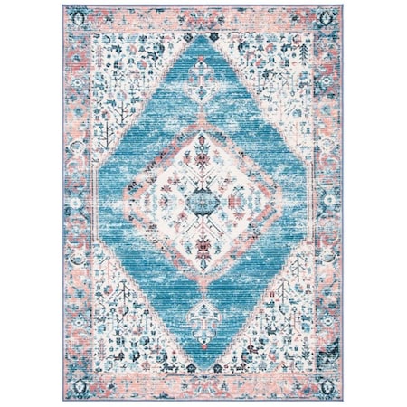 Safavieh 7 ft. 9 in. x 10 ft. Journey Southwestern Rectangle Power Loomed Rug - Ivory & Blue JNY149A-8